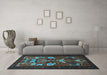 Machine Washable Persian Light Blue Traditional Rug in a Living Room, wshtr1775lblu