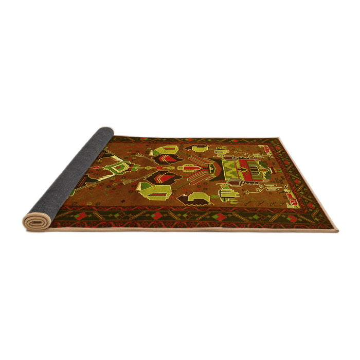 Sideview of Persian Yellow Traditional Rug, tr1775yw