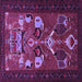 Square Machine Washable Persian Purple Traditional Area Rugs, wshtr1775pur