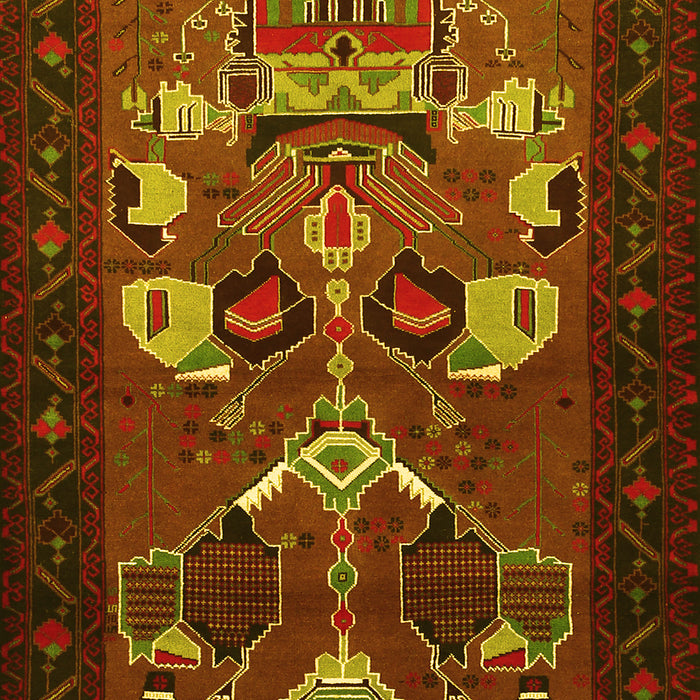 Machine Washable Persian Yellow Traditional Rug, wshtr1775yw