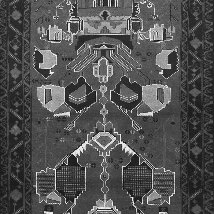 Serging Thickness of Machine Washable Persian Gray Traditional Rug, wshtr1775gry