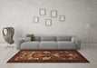 Machine Washable Persian Brown Traditional Rug in a Living Room,, wshtr1775brn