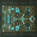 Square Persian Turquoise Traditional Rug, tr1775turq