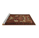 Sideview of Machine Washable Persian Brown Traditional Rug, wshtr1775brn