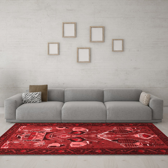 Traditional Red Washable Rugs