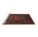 Sideview of Machine Washable Traditional Sepia Brown Rug, wshtr1776