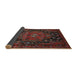 Sideview of Traditional Reddish Brown Persian Rug, tr1776