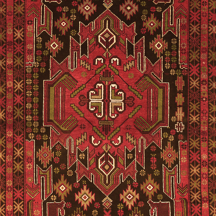 Serging Thickness of Machine Washable Persian Orange Traditional Area Rugs, wshtr1776org