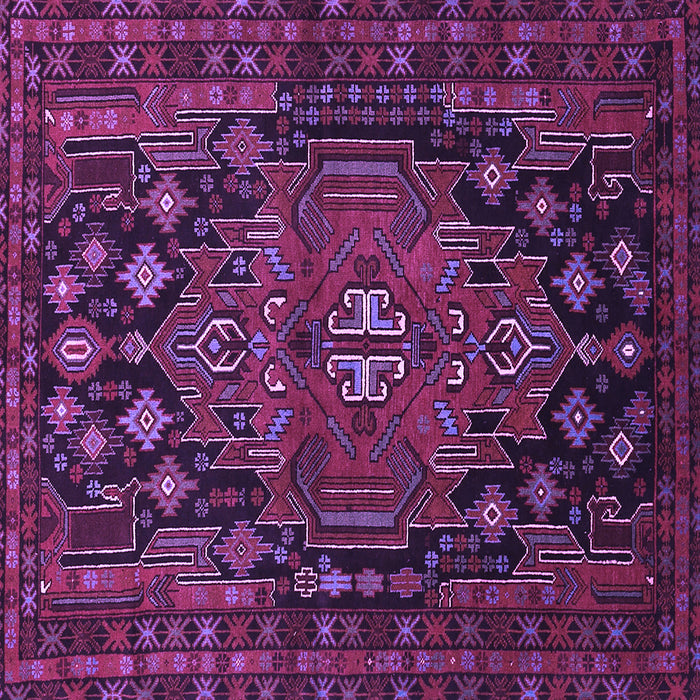Square Persian Purple Traditional Rug, tr1776pur