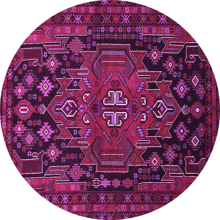 Round Persian Pink Traditional Rug, tr1776pnk