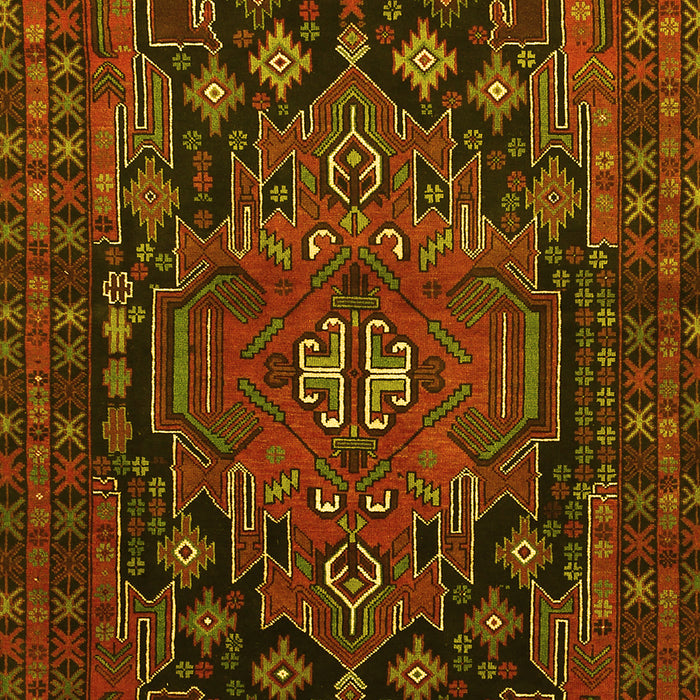 Machine Washable Persian Yellow Traditional Rug, wshtr1776yw