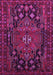 Machine Washable Persian Pink Traditional Rug, wshtr1776pnk