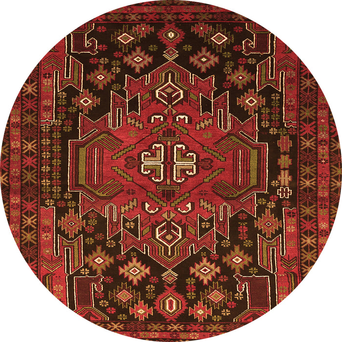 Square Persian Orange Traditional Rug, tr1776org