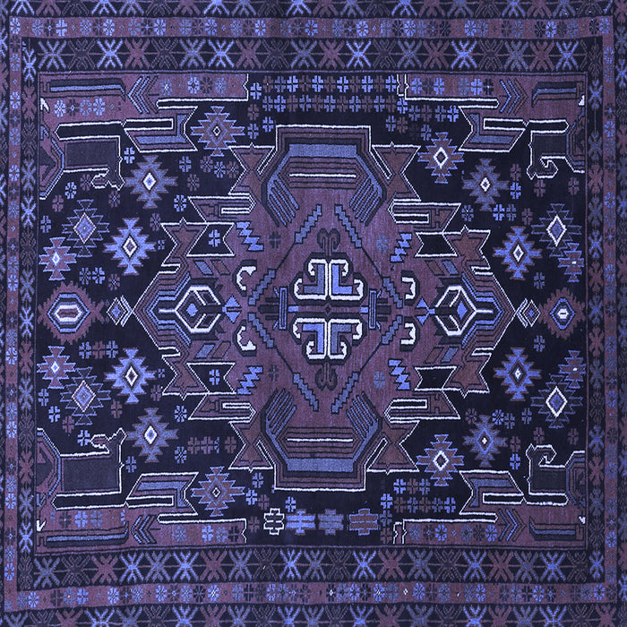 Square Persian Blue Traditional Rug, tr1776blu