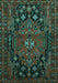 Machine Washable Persian Turquoise Traditional Area Rugs, wshtr1776turq