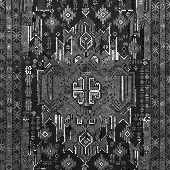 Serging Thickness of Machine Washable Persian Gray Traditional Rug, wshtr1776gry