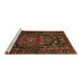 Sideview of Machine Washable Persian Brown Traditional Rug, wshtr1776brn