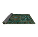 Sideview of Persian Turquoise Traditional Rug, tr1776turq
