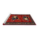 Sideview of Machine Washable Traditional Brown Rug, wshtr1777