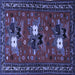 Square Persian Blue Traditional Rug, tr1777blu