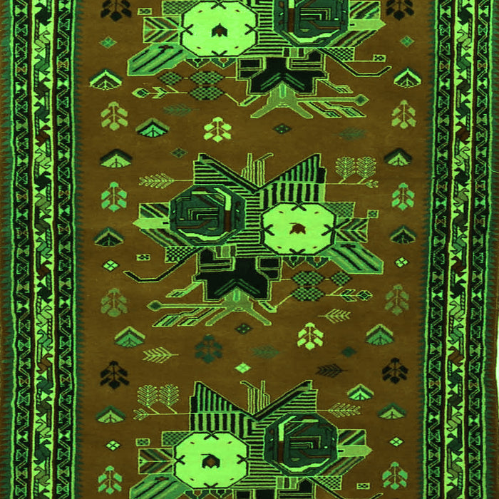 Serging Thickness of Machine Washable Persian Green Traditional Area Rugs, wshtr1777grn