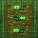 Serging Thickness of Persian Green Traditional Rug, tr1777grn