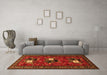 Machine Washable Persian Orange Traditional Area Rugs in a Living Room, wshtr1777org