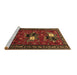 Sideview of Machine Washable Persian Brown Traditional Rug, wshtr1777brn