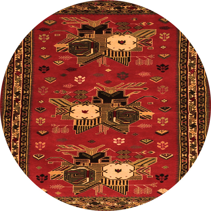 Square Persian Orange Traditional Rug, tr1777org