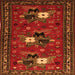 Serging Thickness of Persian Orange Traditional Rug, tr1777org