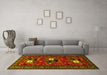 Machine Washable Persian Yellow Traditional Rug in a Living Room, wshtr1777yw