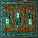 Square Machine Washable Persian Turquoise Traditional Area Rugs, wshtr1777turq