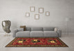 Machine Washable Persian Brown Traditional Rug in a Living Room,, wshtr1777brn