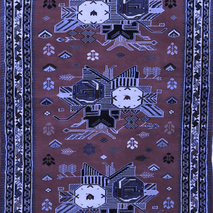 Machine Washable Persian Blue Traditional Rug, wshtr1777blu