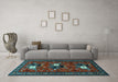 Machine Washable Persian Light Blue Traditional Rug in a Living Room, wshtr1777lblu