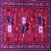 Square Machine Washable Persian Pink Traditional Rug, wshtr1777pnk