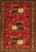 Serging Thickness of Machine Washable Persian Orange Traditional Area Rugs, wshtr1777org