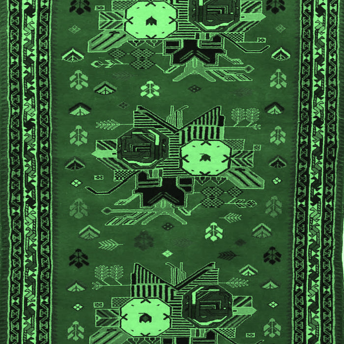 Machine Washable Persian Emerald Green Traditional Area Rugs, wshtr1777emgrn