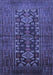 Machine Washable Persian Blue Traditional Rug, wshtr1778blu