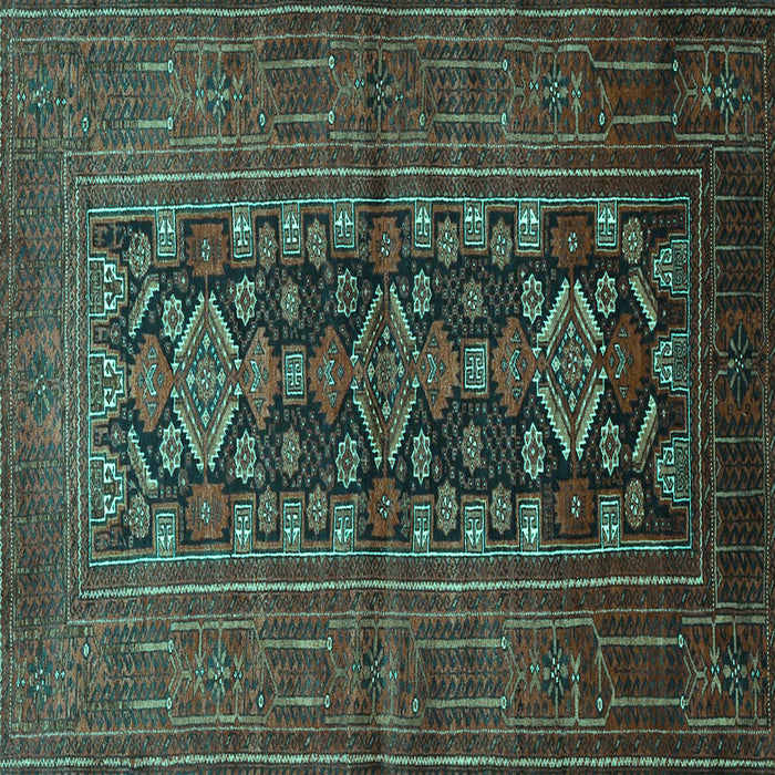 Square Machine Washable Persian Turquoise Traditional Area Rugs, wshtr1778turq