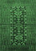 Machine Washable Persian Emerald Green Traditional Area Rugs, wshtr1778emgrn