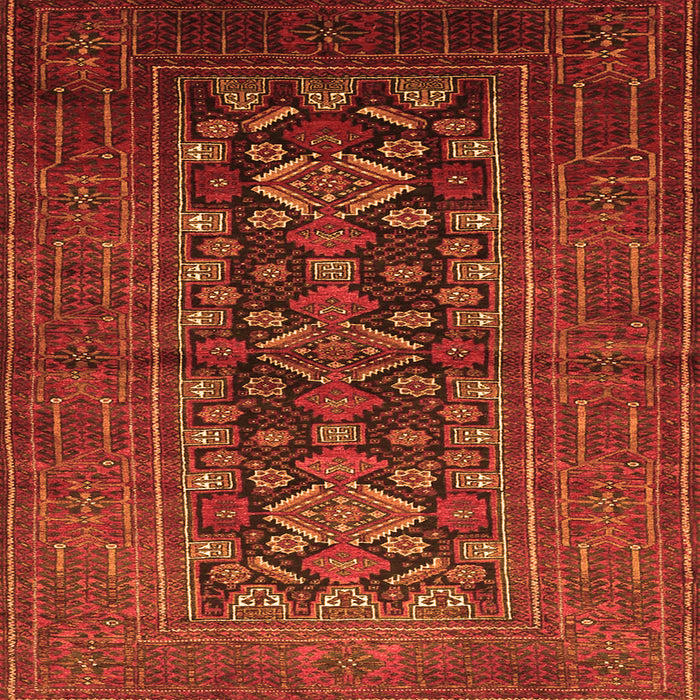 Serging Thickness of Persian Orange Traditional Rug, tr1778org