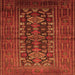 Serging Thickness of Persian Orange Traditional Rug, tr1778org