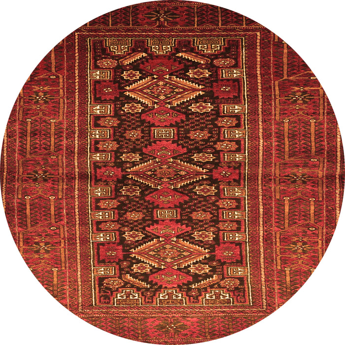 Machine Washable Persian Orange Traditional Area Rugs, wshtr1778org