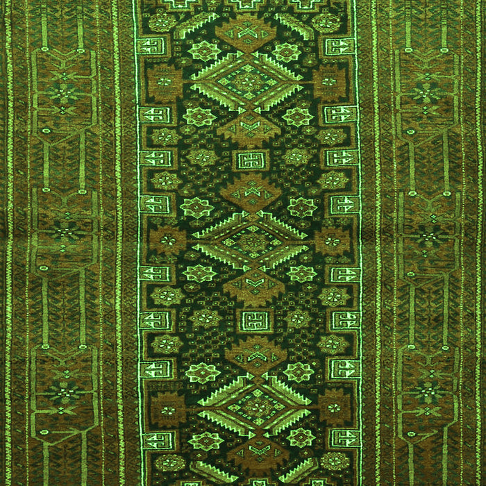 Serging Thickness of Machine Washable Persian Green Traditional Area Rugs, wshtr1778grn