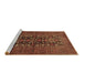 Sideview of Machine Washable Persian Brown Traditional Rug, wshtr1778brn