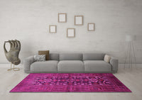 Machine Washable Persian Pink Traditional Rug, wshtr1778pnk