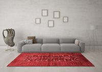 Machine Washable Persian Red Traditional Rug, wshtr1778red