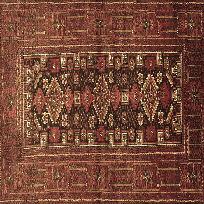 Square Machine Washable Persian Brown Traditional Rug, wshtr1778brn