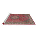 Sideview of Machine Washable Traditional Camel Brown Rug, wshtr1779